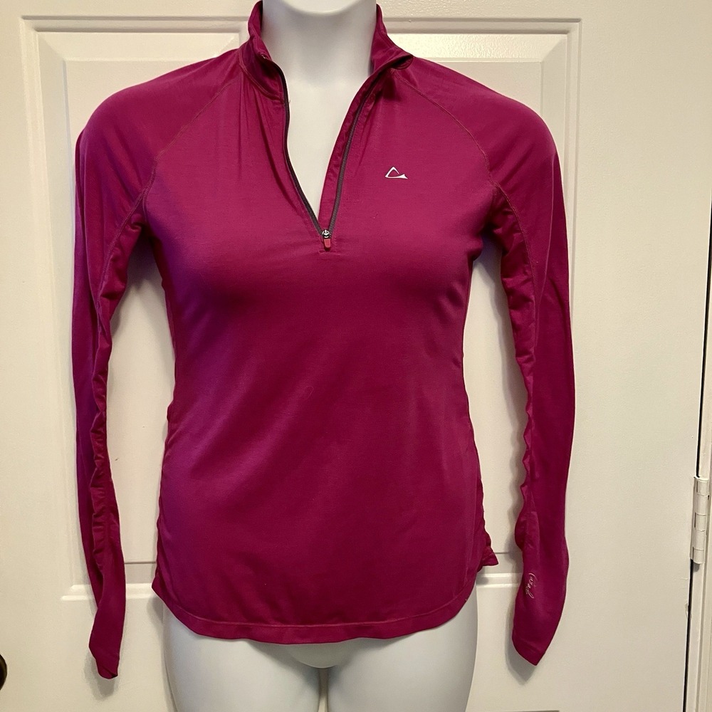 Merino Blend‎ by Paradox 1/4 Zip  Base Layer Top Pink Sz S (4/6)  Women's